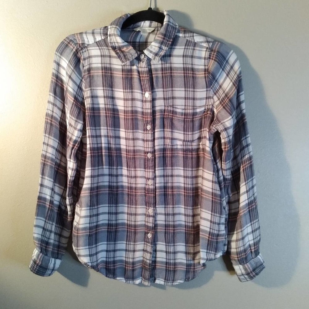 Lucky Brand Plaid Button Front Shirt Size Small